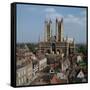 Lincoln Cathedral from the West-CM Dixon-Framed Stretched Canvas