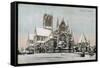 Lincoln Cathedral in the Snow-null-Framed Stretched Canvas