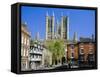 Lincoln Cathedral, Lincoln, England, UK-Neale Clarke-Framed Stretched Canvas