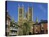 Lincoln Cathedral, Lincoln, Lincolnshire, England, United Kingdom, Europe-Neale Clarke-Stretched Canvas