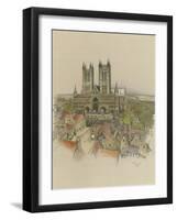 Lincoln Cathedral-Cecil Aldin-Framed Giclee Print