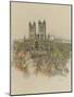 Lincoln Cathedral-Cecil Aldin-Mounted Giclee Print