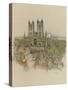 Lincoln Cathedral-Cecil Aldin-Stretched Canvas