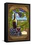 Lincoln City, Oregon - Pinot Noir-Lantern Press-Framed Stretched Canvas