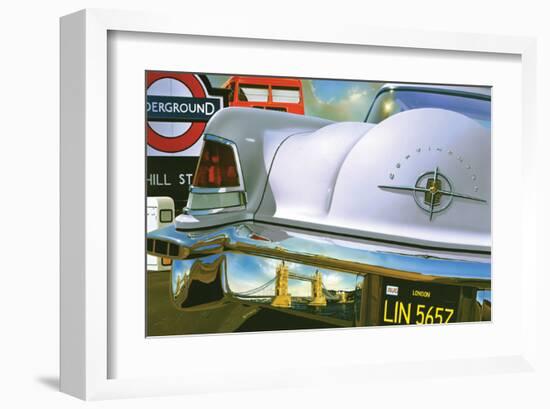 Lincoln Continental '56 in London-Graham Reynold-Framed Art Print