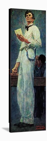 Lincoln for the Defense-Norman Rockwell-Stretched Canvas