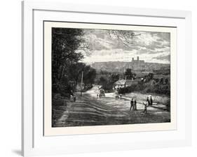 Lincoln, from Canwick, Uk. Lincoln Is a Cathedral City and County Town of Lincolnshire, England-null-Framed Giclee Print