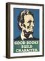 Lincoln, Good Books Build Character-null-Framed Art Print