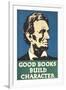 Lincoln, Good Books Build Character-null-Framed Art Print