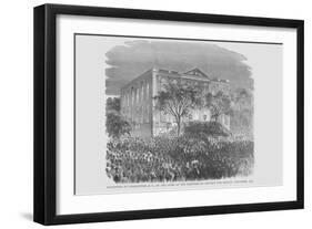 Lincoln Hamlin Election Announced in Charleston-Frank Leslie-Framed Art Print