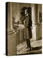 Lincoln Looks Out from the White House (Litho)-American-Stretched Canvas