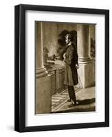 Lincoln Looks Out from the White House (Litho)-American-Framed Giclee Print