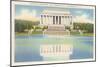 Lincoln Memorial and Mirror Pool-null-Mounted Art Print