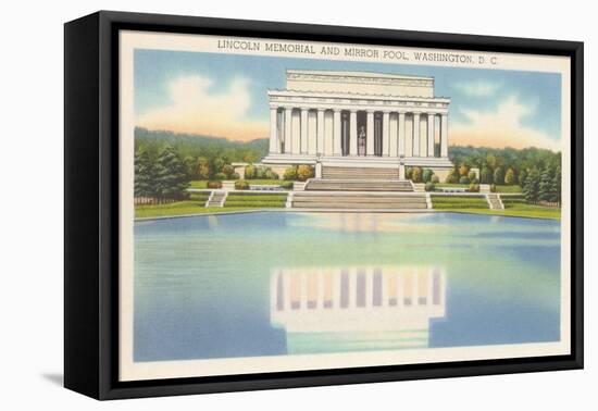Lincoln Memorial and Mirror Pool-null-Framed Stretched Canvas