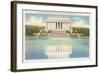 Lincoln Memorial and Mirror Pool-null-Framed Art Print