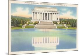 Lincoln Memorial and Mirror Pool-null-Mounted Art Print