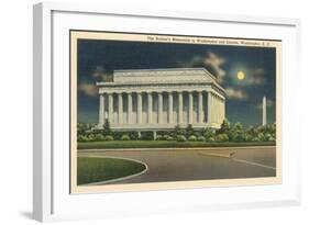 Lincoln Memorial and Washington Monument-null-Framed Art Print