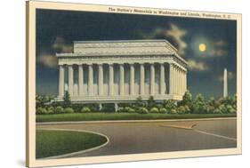 Lincoln Memorial and Washington Monument-null-Stretched Canvas