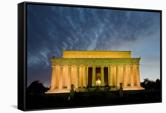 Lincoln Memorial at Night, Washington DC USA-Orhan-Framed Stretched Canvas