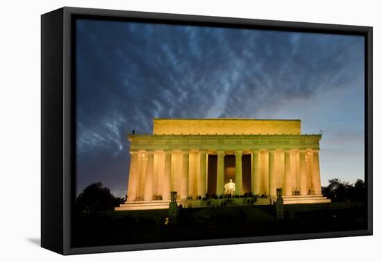 Lincoln Memorial at Night, Washington DC USA-Orhan-Framed Stretched Canvas