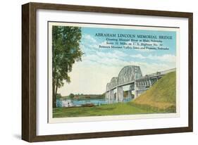 Lincoln Memorial Bridge, Blair, Nebraska-null-Framed Art Print