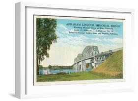 Lincoln Memorial Bridge, Blair, Nebraska-null-Framed Art Print