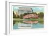 Lincoln Memorial, Cherry Blossoms, Washington D.C.-null-Framed Art Print