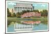 Lincoln Memorial, Cherry Blossoms, Washington D.C.-null-Mounted Art Print