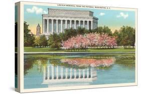 Lincoln Memorial, Cherry Blossoms, Washington D.C.-null-Stretched Canvas