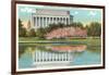 Lincoln Memorial, Cherry Blossoms, Washington D.C.-null-Framed Art Print