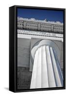 Lincoln Memorial Column Washington DC-null-Framed Stretched Canvas