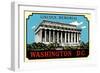 Lincoln Memorial Decal-null-Framed Art Print