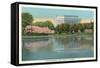 Lincoln Memorial from across the Potomac-null-Framed Stretched Canvas