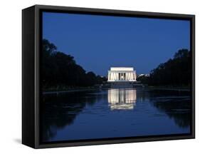 Lincoln Memorial Reflection in Pool, Washinton D.C., USA-Stocktrek Images-Framed Stretched Canvas