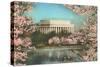 Lincoln Memorial Through Cherry Blossoms-null-Stretched Canvas