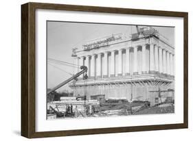 Lincoln Memorial Undergoes Construction-null-Framed Art Print