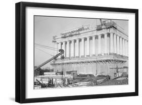 Lincoln Memorial Undergoes Construction-null-Framed Art Print