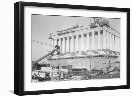 Lincoln Memorial Undergoes Construction-null-Framed Art Print