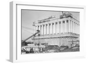 Lincoln Memorial Undergoes Construction-null-Framed Art Print
