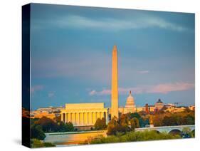Lincoln Memorial, Washington Monument and Capitol, Washington DC-sborisov-Stretched Canvas