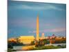 Lincoln Memorial, Washington Monument and Capitol, Washington DC-sborisov-Mounted Photographic Print