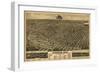 Lincoln, Nebraska - Panoramic Map-Lantern Press-Framed Art Print