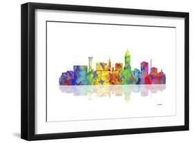 Lincoln Nebraska Skyline 1-Marlene Watson-Framed Giclee Print