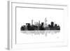 Lincoln Nebraska Skyline BG 1-Marlene Watson-Framed Giclee Print