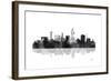 Lincoln Nebraska Skyline BG 1-Marlene Watson-Framed Giclee Print