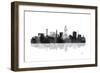 Lincoln Nebraska Skyline BG 1-Marlene Watson-Framed Giclee Print