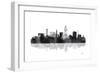 Lincoln Nebraska Skyline BG 1-Marlene Watson-Framed Giclee Print