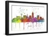 Lincoln Nebraska Skyline MCLR 1-Marlene Watson-Framed Giclee Print