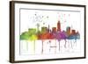 Lincoln Nebraska Skyline MCLR 1-Marlene Watson-Framed Giclee Print