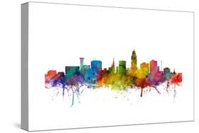 Lincoln Nebraska Skyline-Michael Tompsett-Stretched Canvas